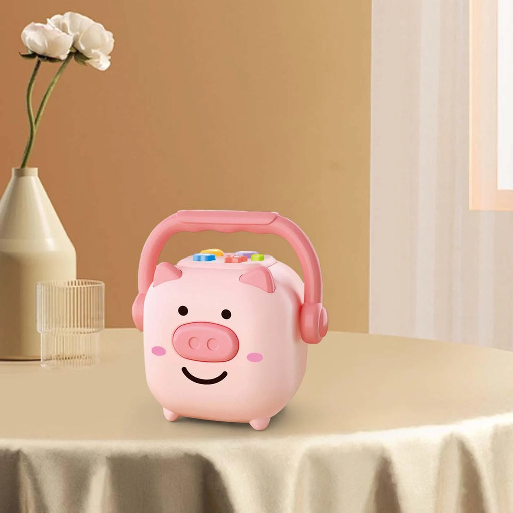 Piggy Bank Money Box Sculpture Change Container Money Saving Jar L339