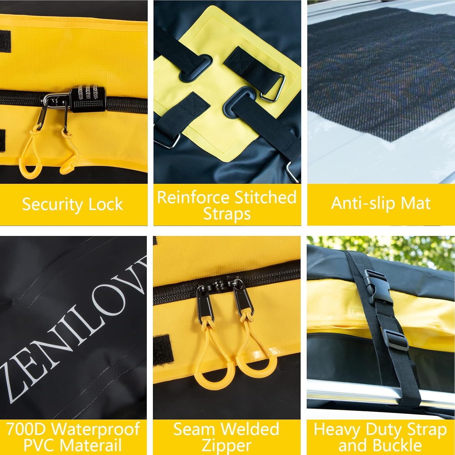15 Cubic Waterproof Roof Rack Cargo Carrier Bag K461