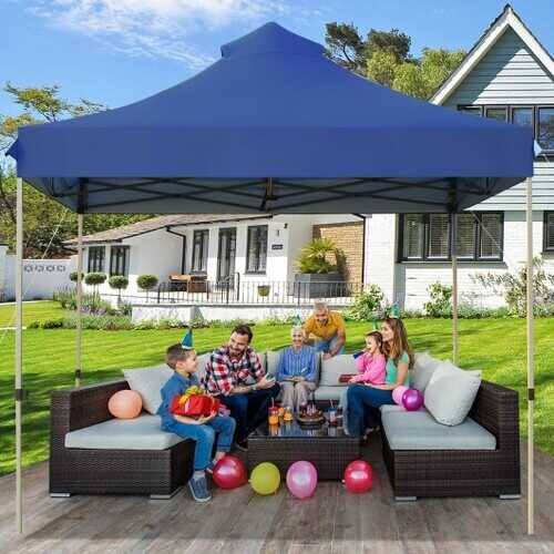 10' x 10' Portable Pop Up Canopy Tent with Roller Bag V522344