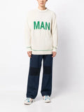 Junya Watanabe MAN jacquard-logo knitted sweatshirt