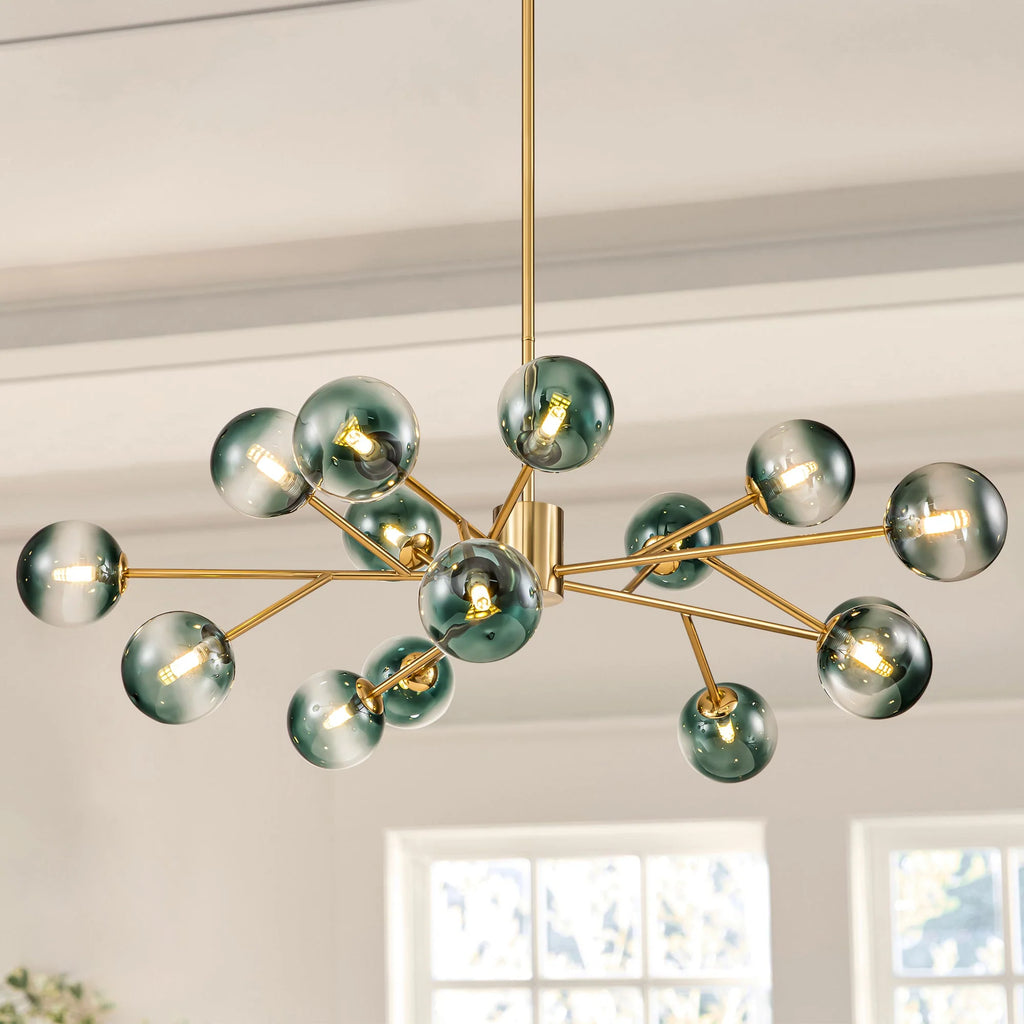 15-Light Glass Bubble Chandelier Y862689
