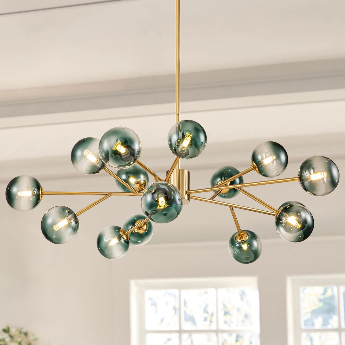 15-Light Glass Bubble Chandelier Y862689