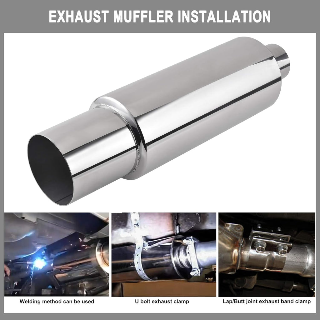 Stainless Steel Exhaust Tip, 18.5" Length, 2.5" Inlet 4" Outlet, Pack of 2 G558