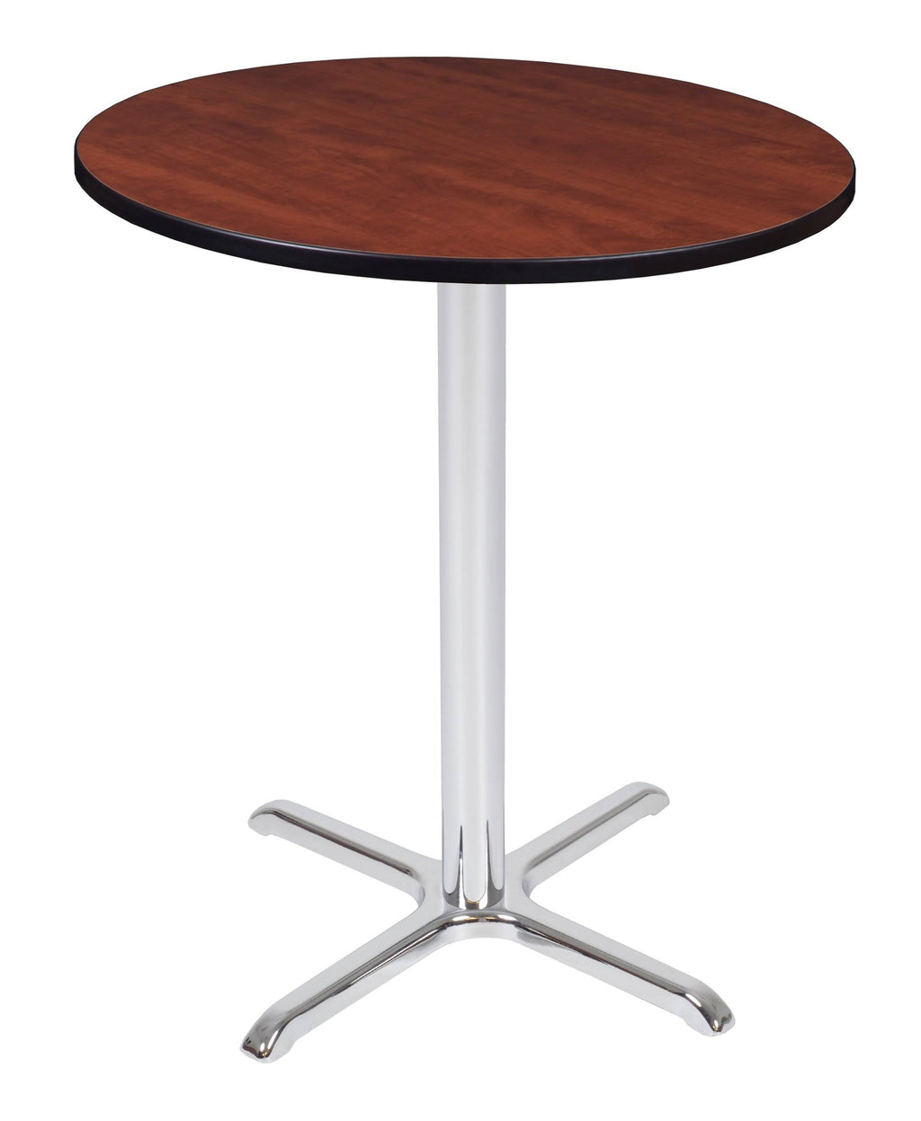 Cherry/Chrome Round X-Base Table T14570