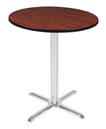 Cherry/Chrome Round X-Base Table T14570