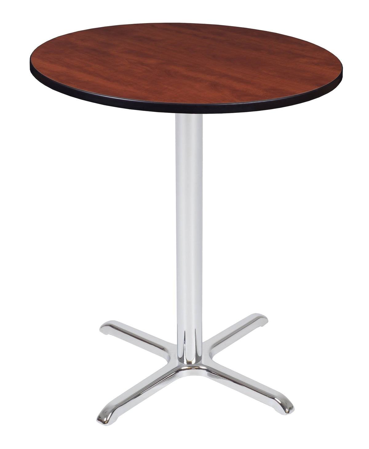 Cherry/Chrome Round X-Base Table T14570