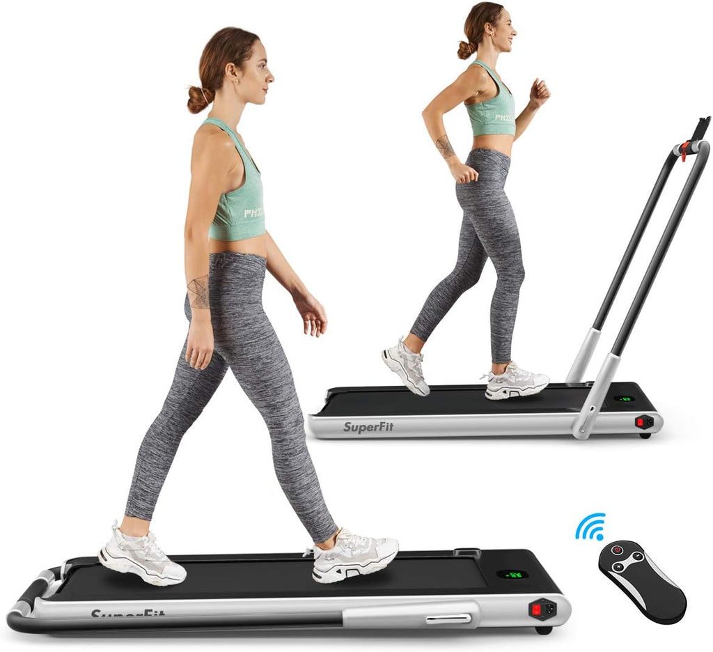 2 in 1 Folding Treadmill with APP Control and LED Display O863701