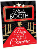 Red Carpet Hollywood Photo Booth Sign, 10.5 x 13.75 inches, 1 Piece P795