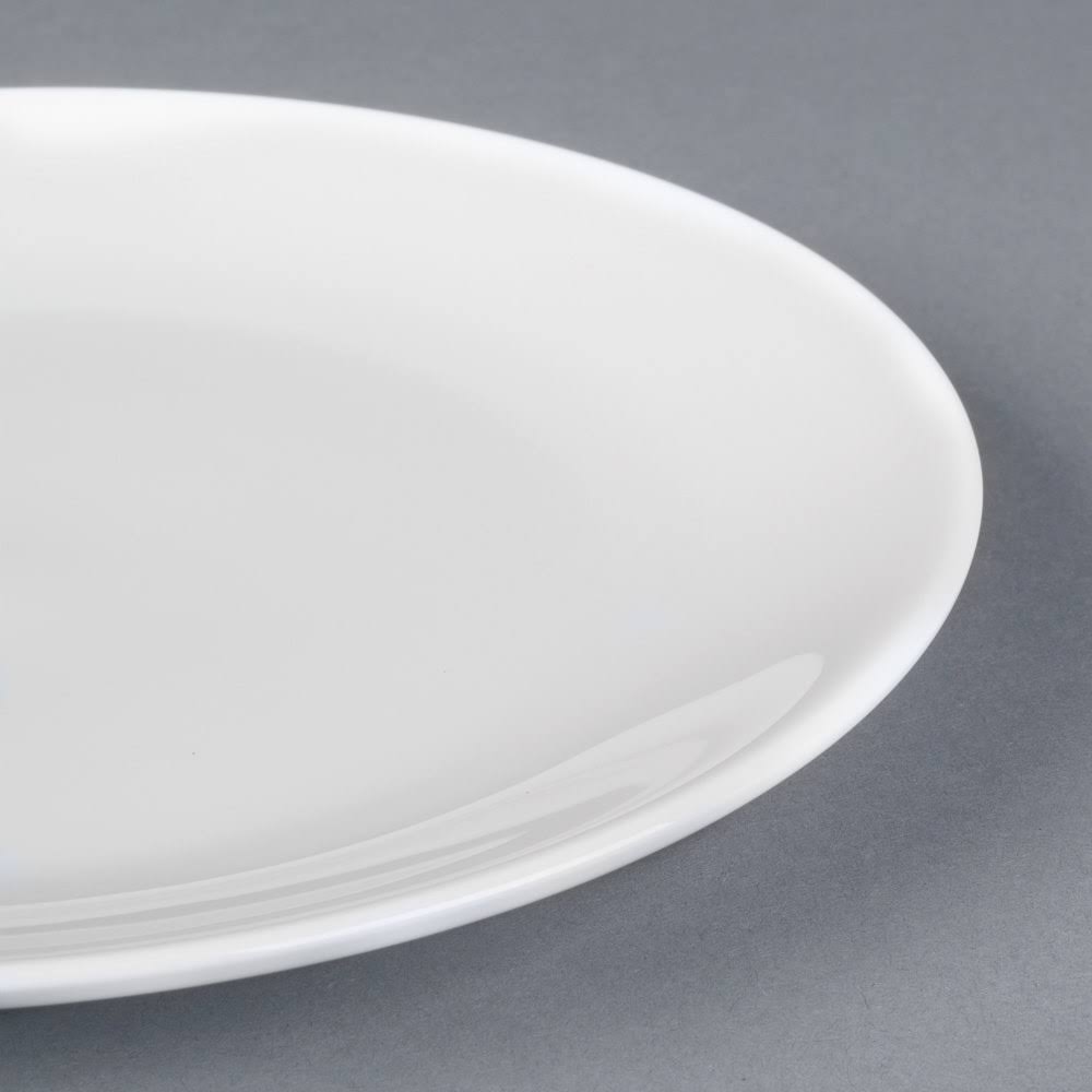 White Coupe Bone China Plate - 24/Case J897