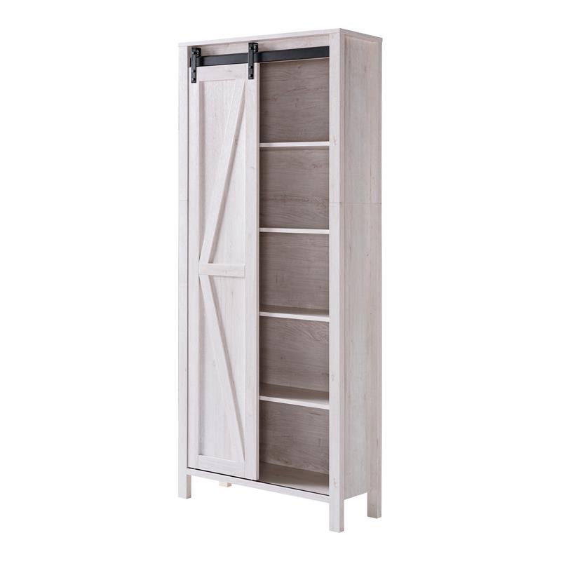 White Oak Wood Sliding Door Pantry E918