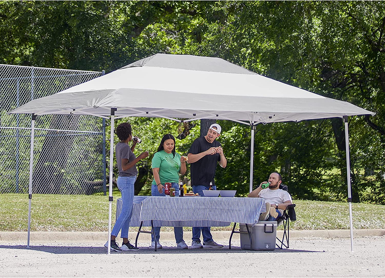 Instant Shade Outdoor Canopy Shelter Tent with Steel Frame and Rolling Bag O902