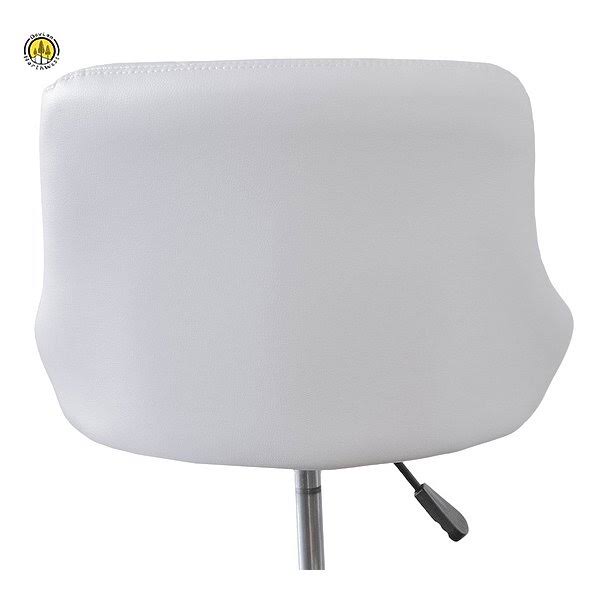 White Adjustable Rolling Stool J66915