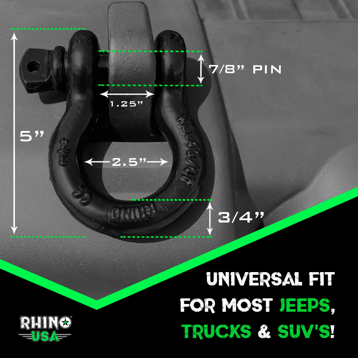 Combo Recovery Tow Strap (30ft) & D Ring Shackles X747122