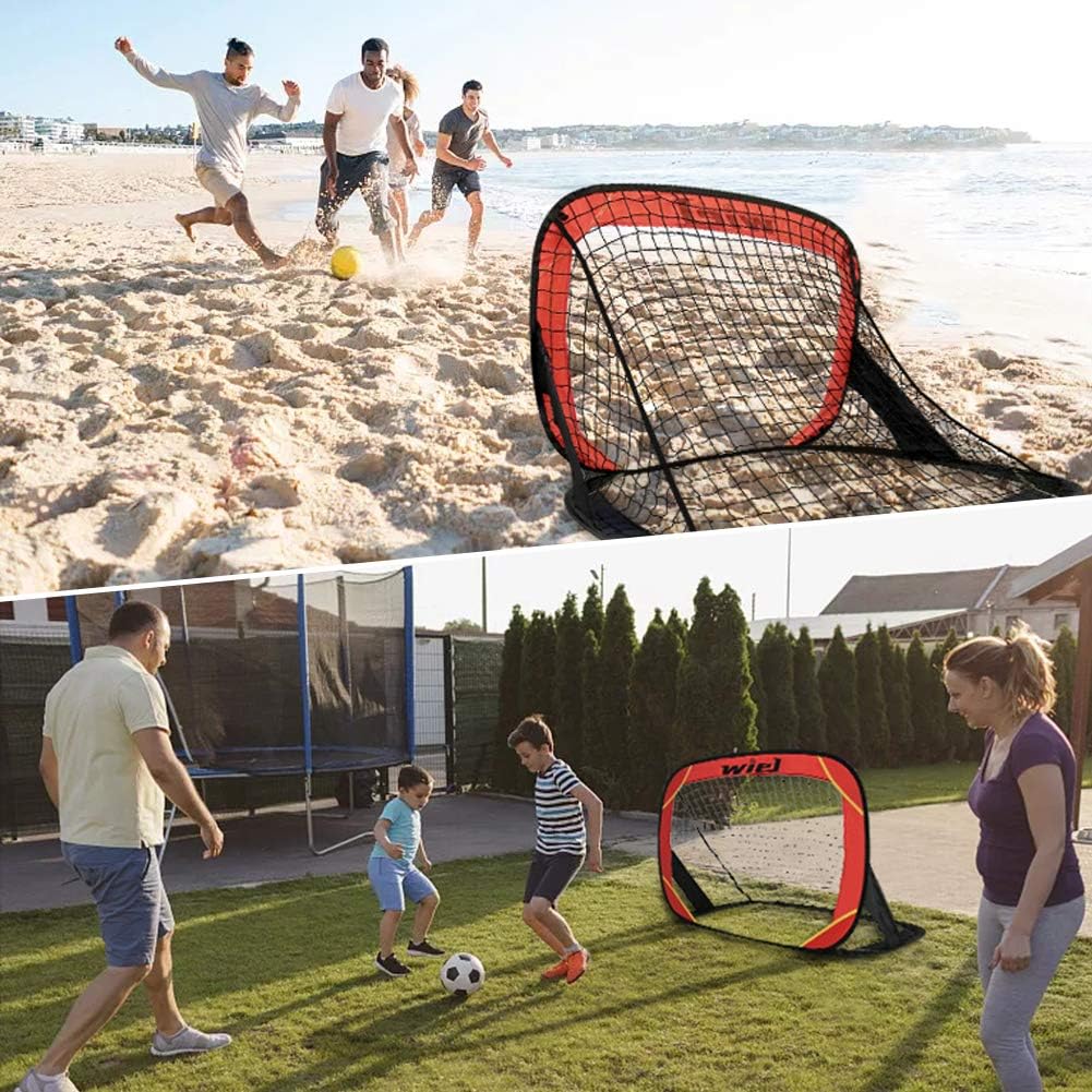 Red/Black Pop Up Soccer Goal Set with Carry Bag G72261