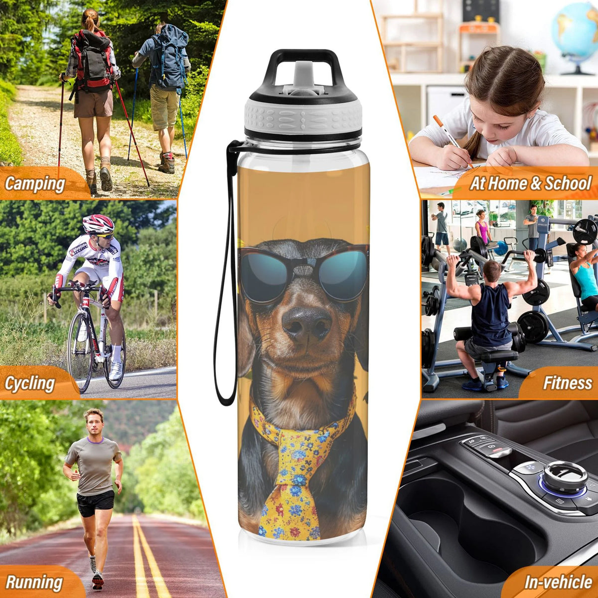32oz Leakproof Tritan Sports Water Bottle with Straw Z347