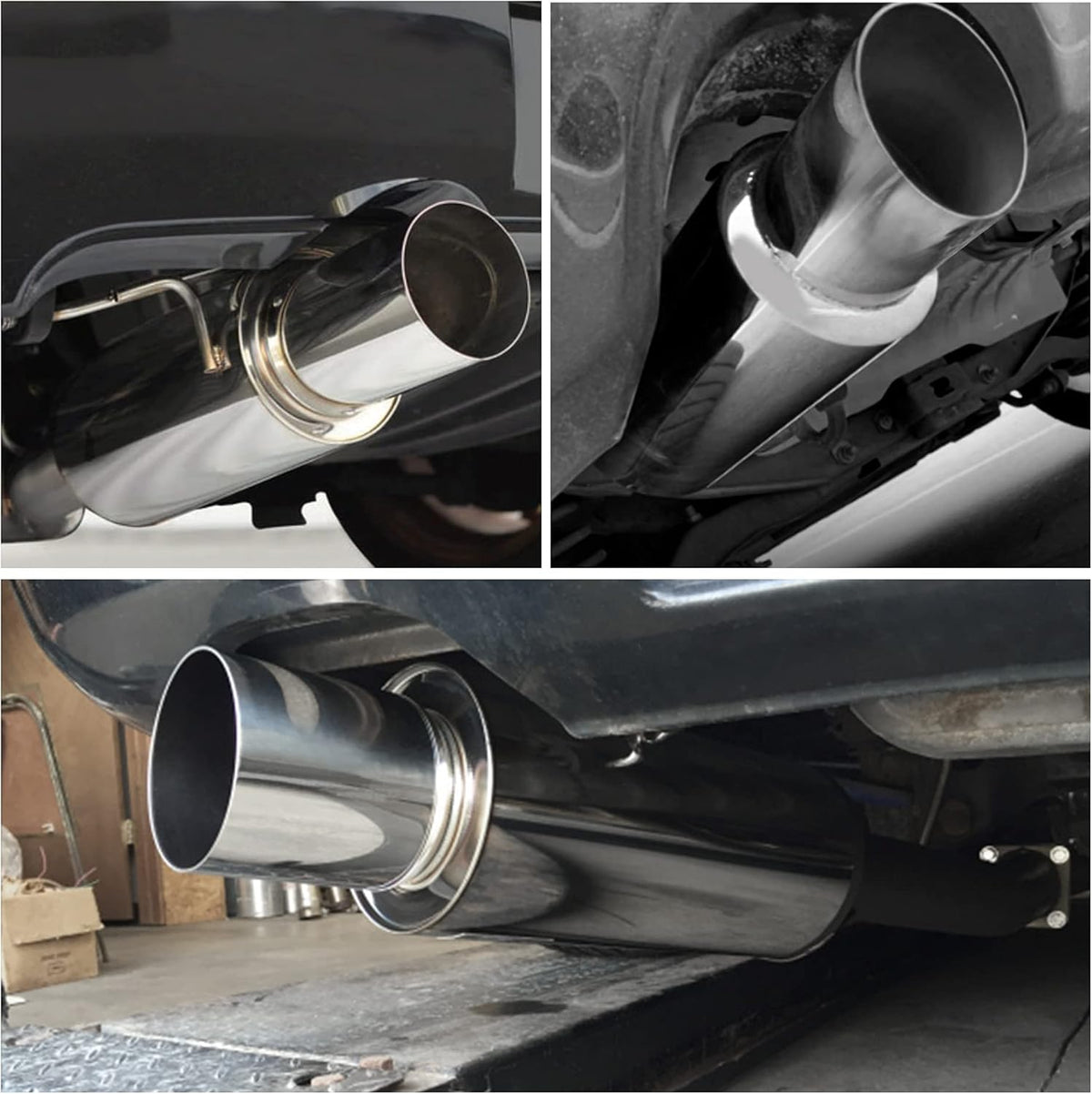 Stainless Steel Exhaust Tip, 18.5" Length, 2.5" Inlet 4" Outlet, Pack of 2 G558