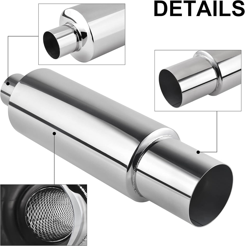 Stainless Steel Exhaust Tip, 18.5" Length, 2.5" Inlet 4" Outlet, Pack of 2 G558