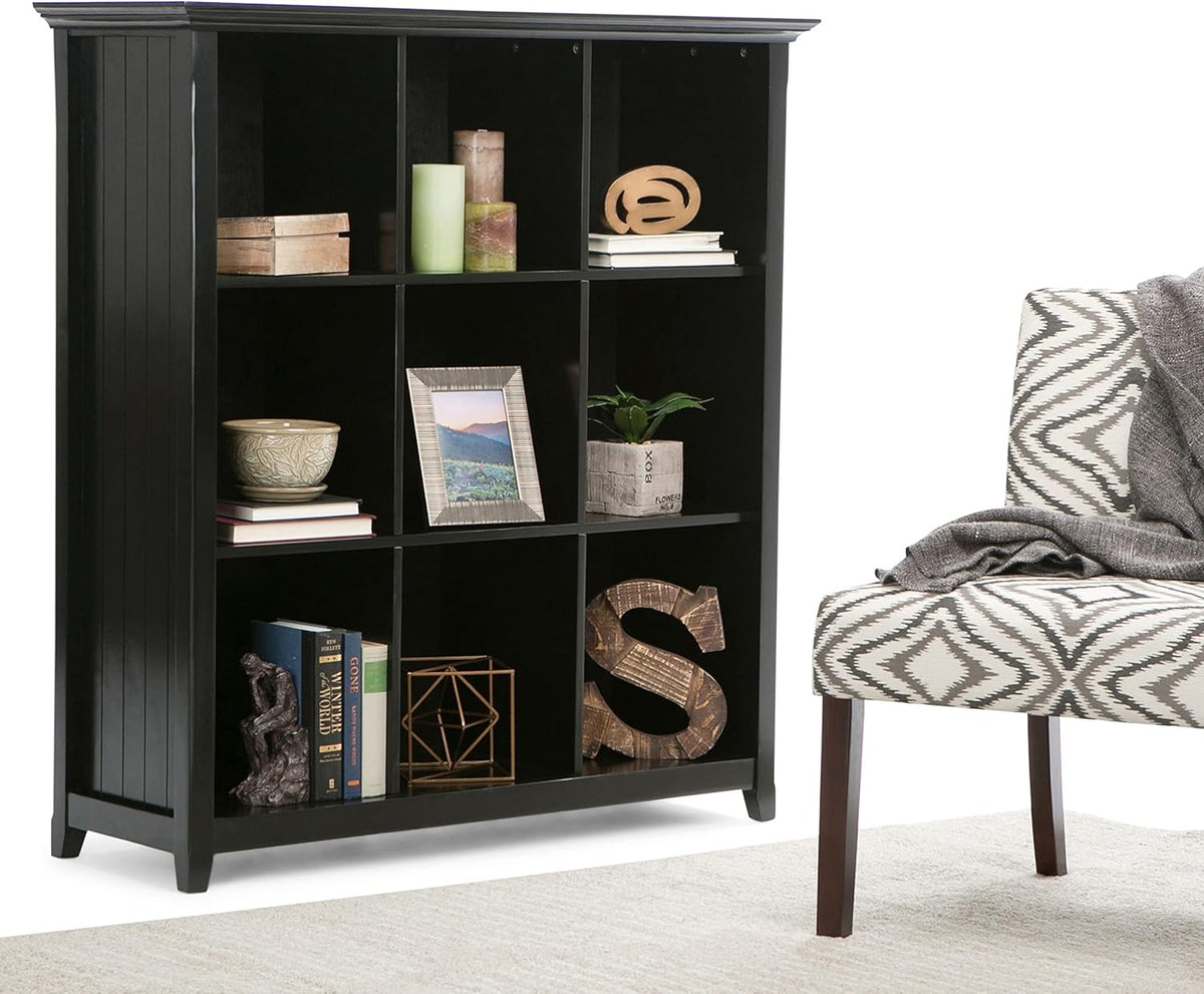 9 Cube Solid Wood Bookcase in Light Golden Brown Z244
