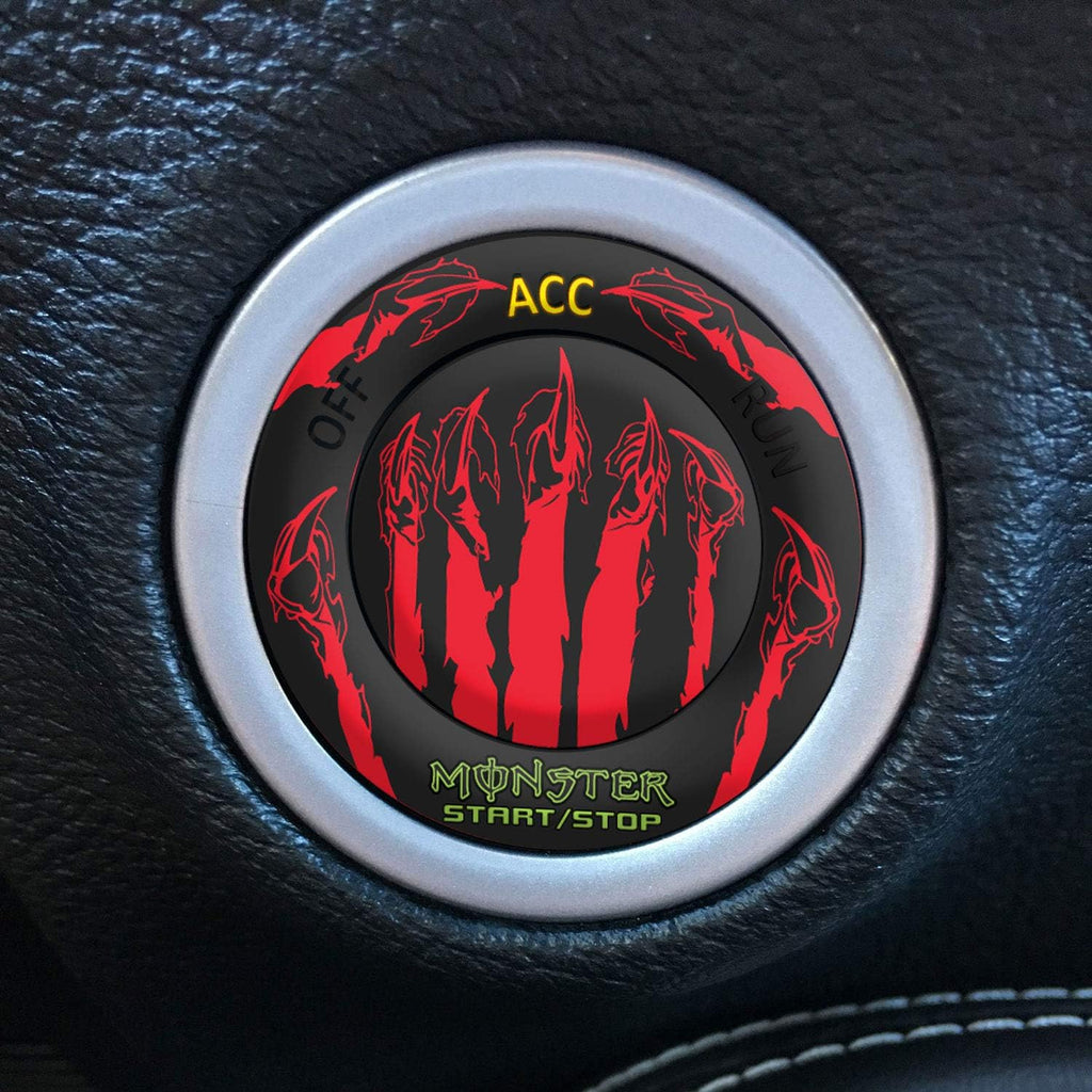 Engine Start Stop Button Overlay Ruby Red Sticker Emblem N56027