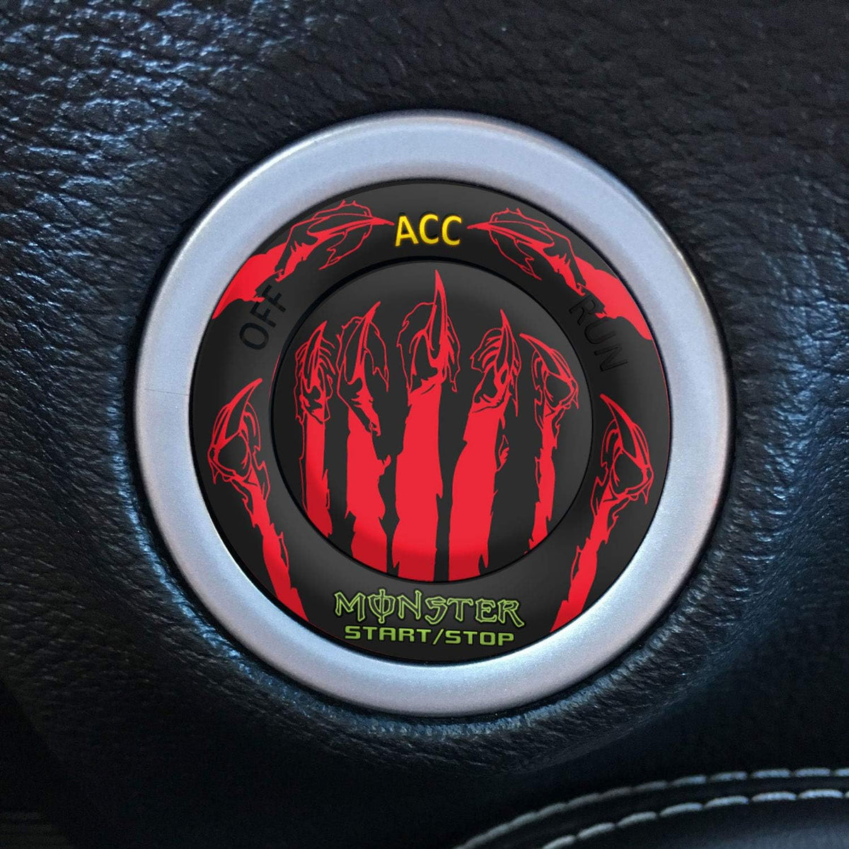 Engine Start Stop Button Overlay Ruby Red Sticker Emblem N56027