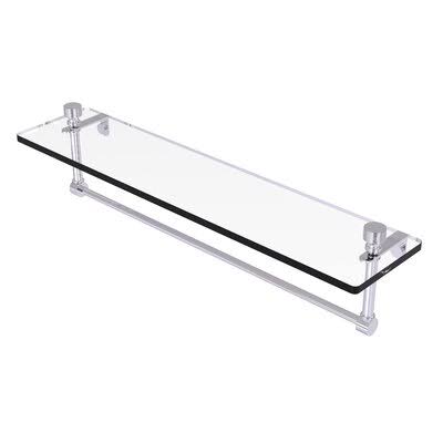 Polished Chrome Wall Shelf with Towel Bar I8939