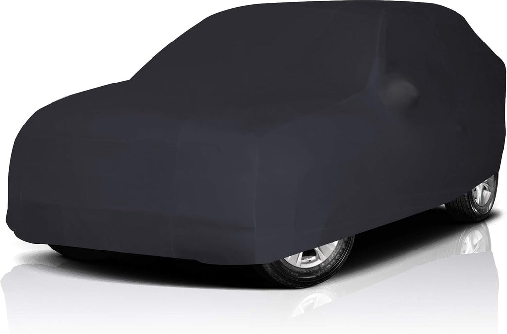 Black Semi Custom Fit Satin Car Cover B7678