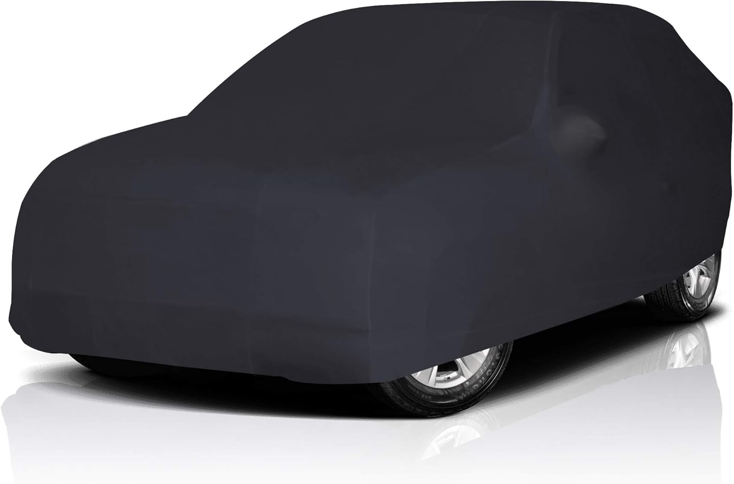 Black Semi Custom Fit Satin Car Cover B7678