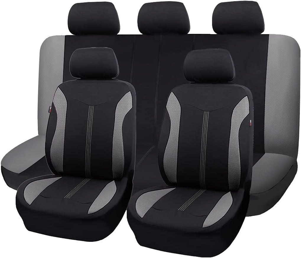 Gray Black Full Set Car Seat Covers F267