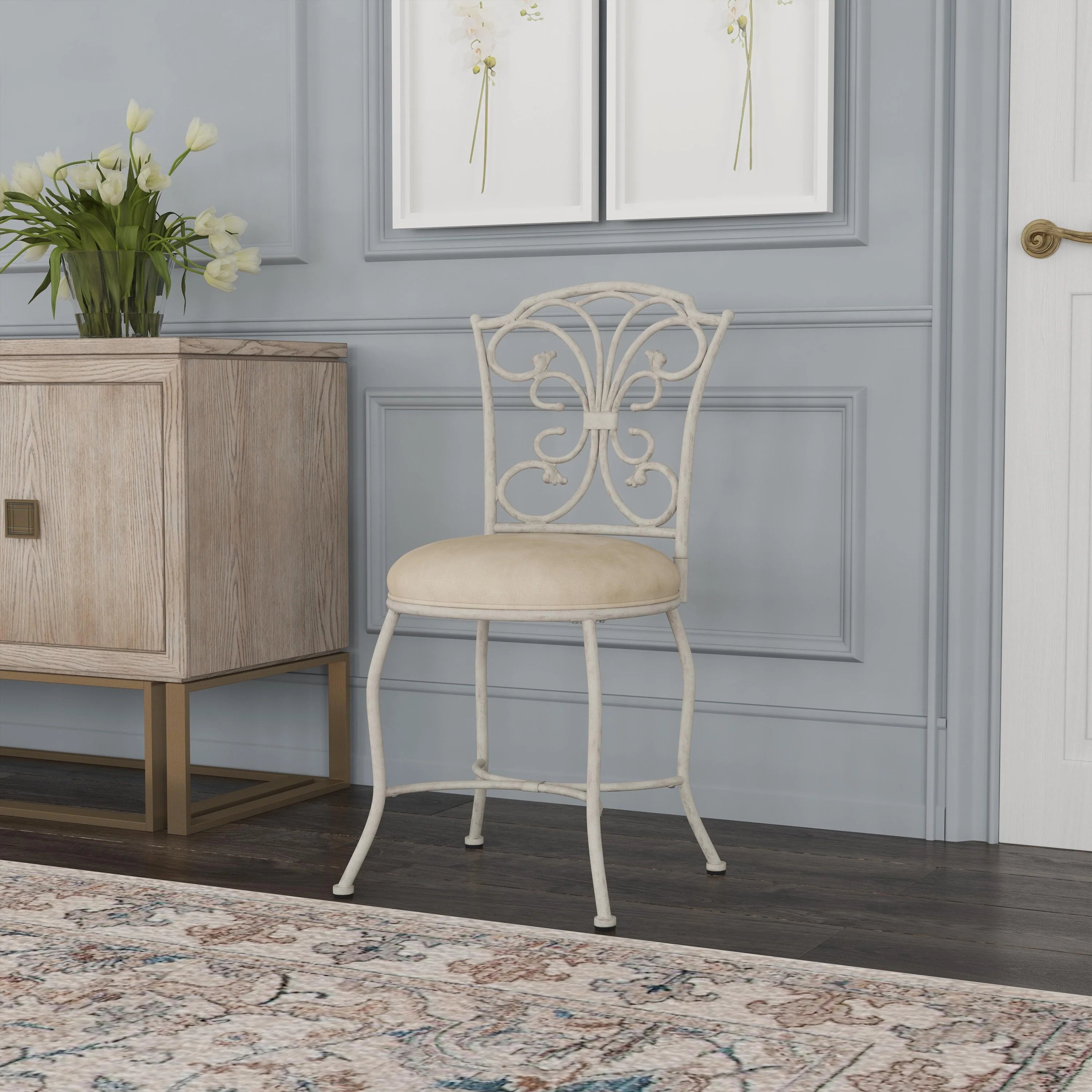 Metal Vanity Stool B149291