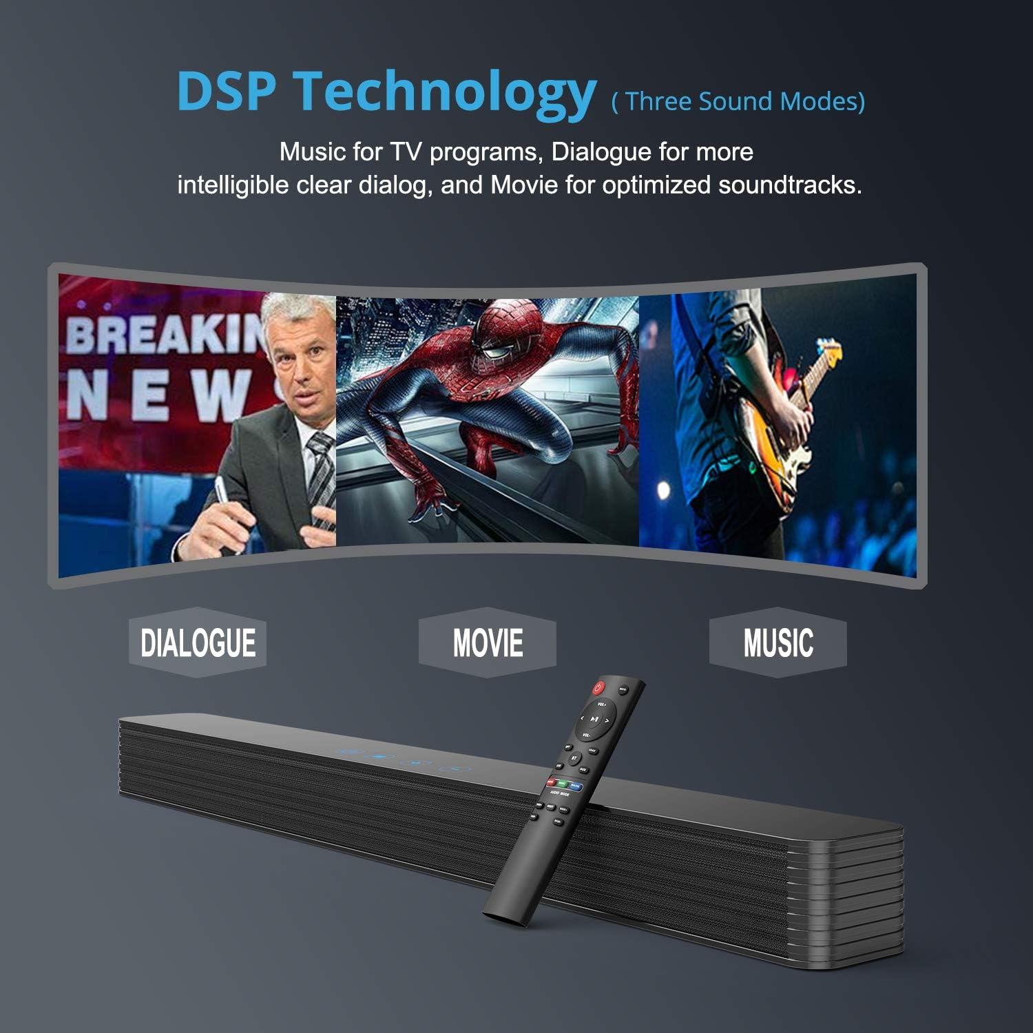 Black Bluetooth 5.0 Sound Bar Speaker D62507