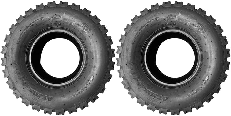 Set of 2 Sport ATV Tires 20x10-9 Turf Tires Lawn Mower Tractor 4PR F7013