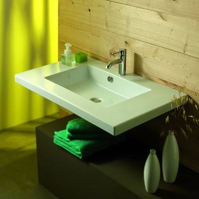 Ceramic Bathroom Sink with Overflow V64941