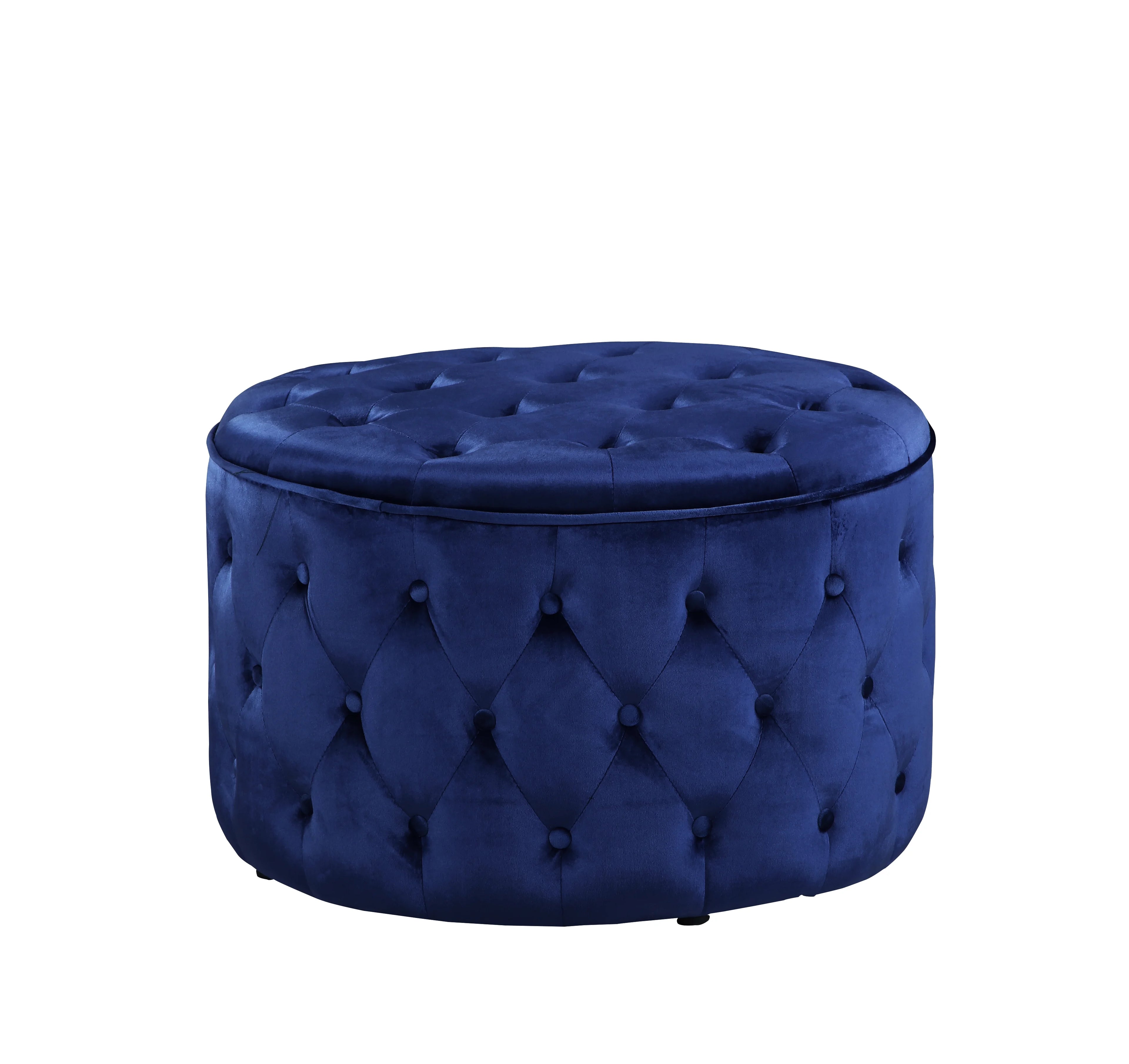 Round Velvet Ottoman Pouf H863