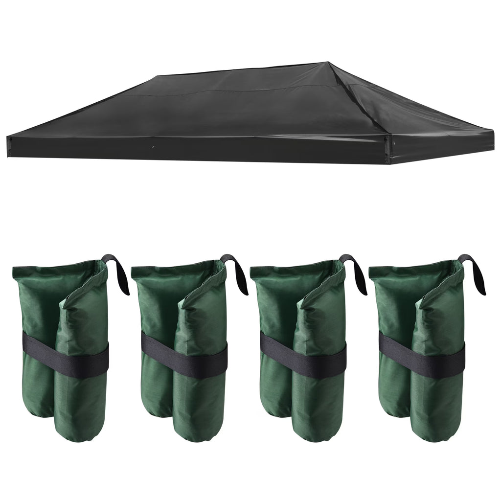19x9.5 Ft Pop Up Canopy Top Replacement with 4 Set Sand Bags F425735