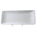 White Rectangular Melamine Plate - 12/Pack L542