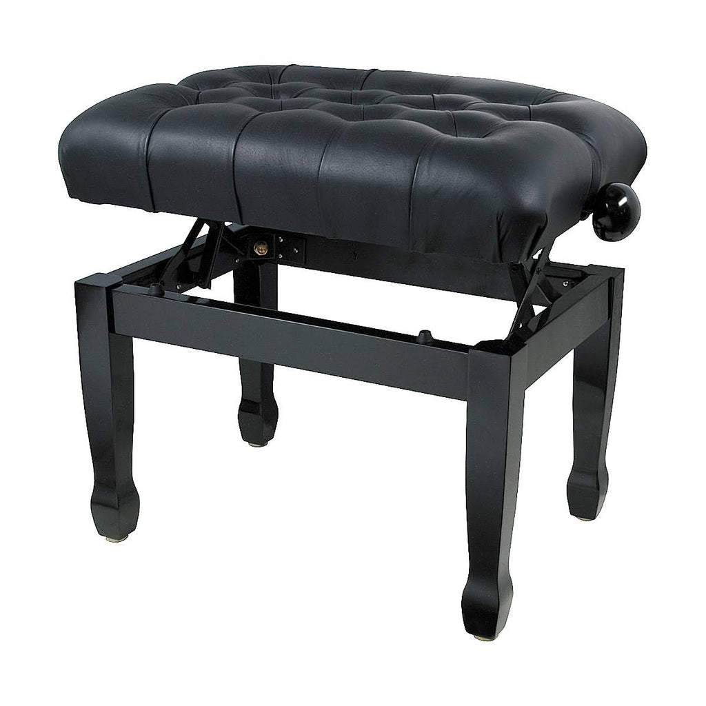 Leather Concert Piano Bench Black F71620