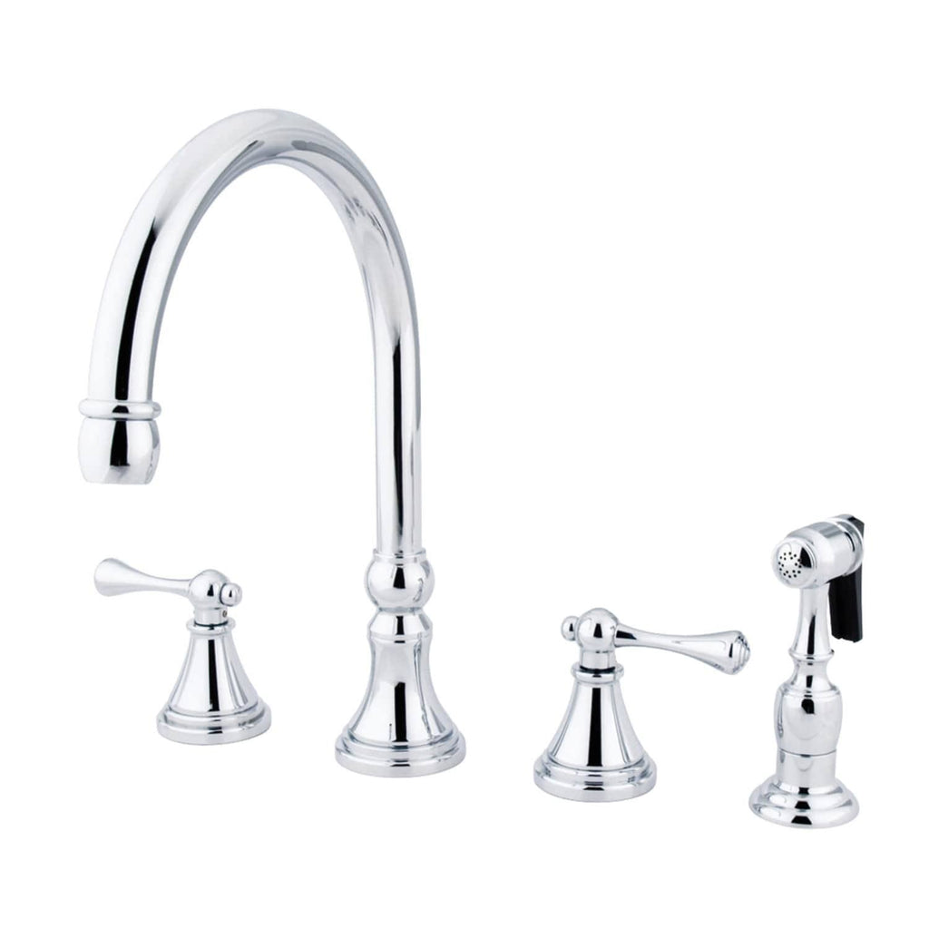 Widespread Kitchen Faucet with Brass Sprayer K2856