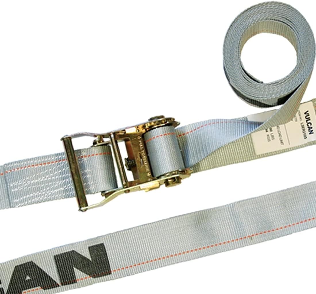 Ratchet Strap for E Track, 16 Foot, 6 Pack, Gray, 1,333 Pound Safe Working Load C1718