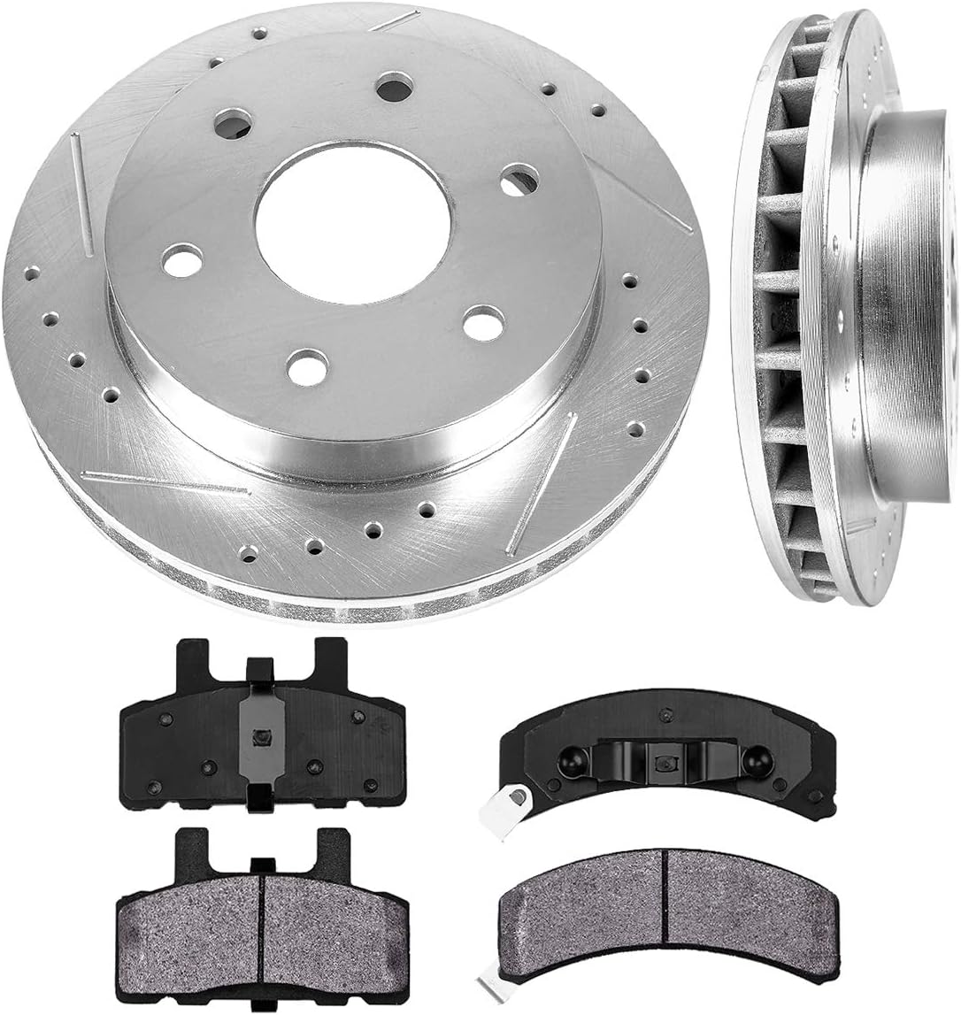 2 Rotors + Metallic Brake Pads + Hardware Pack of 2 U223