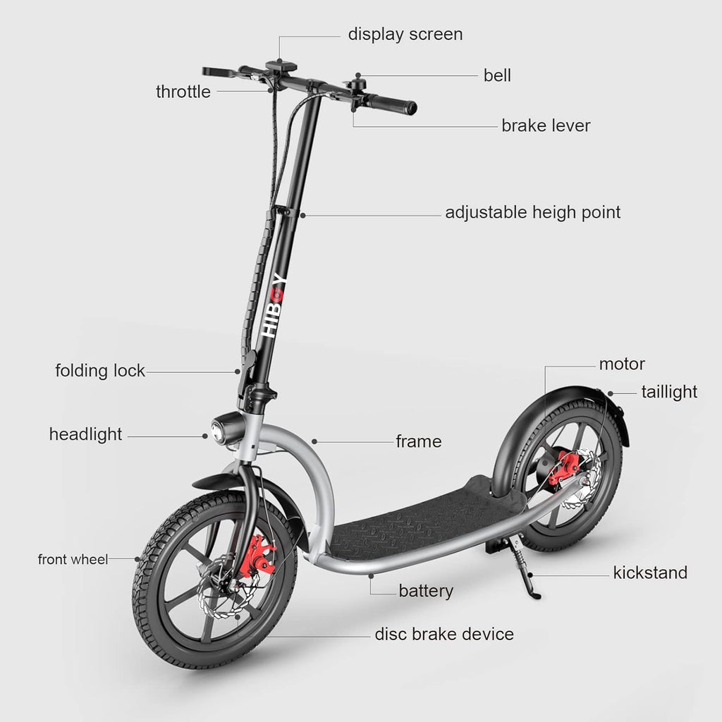 16" Pneumatic Tires Folding Commuter Electric Scooter Q332