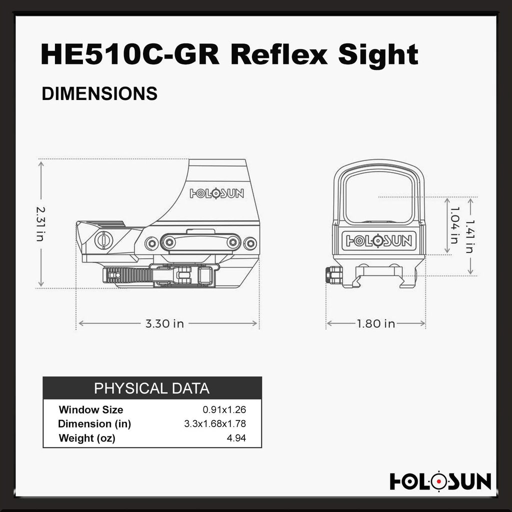 Open Reflex Optical Sight with Super Green LED E8817