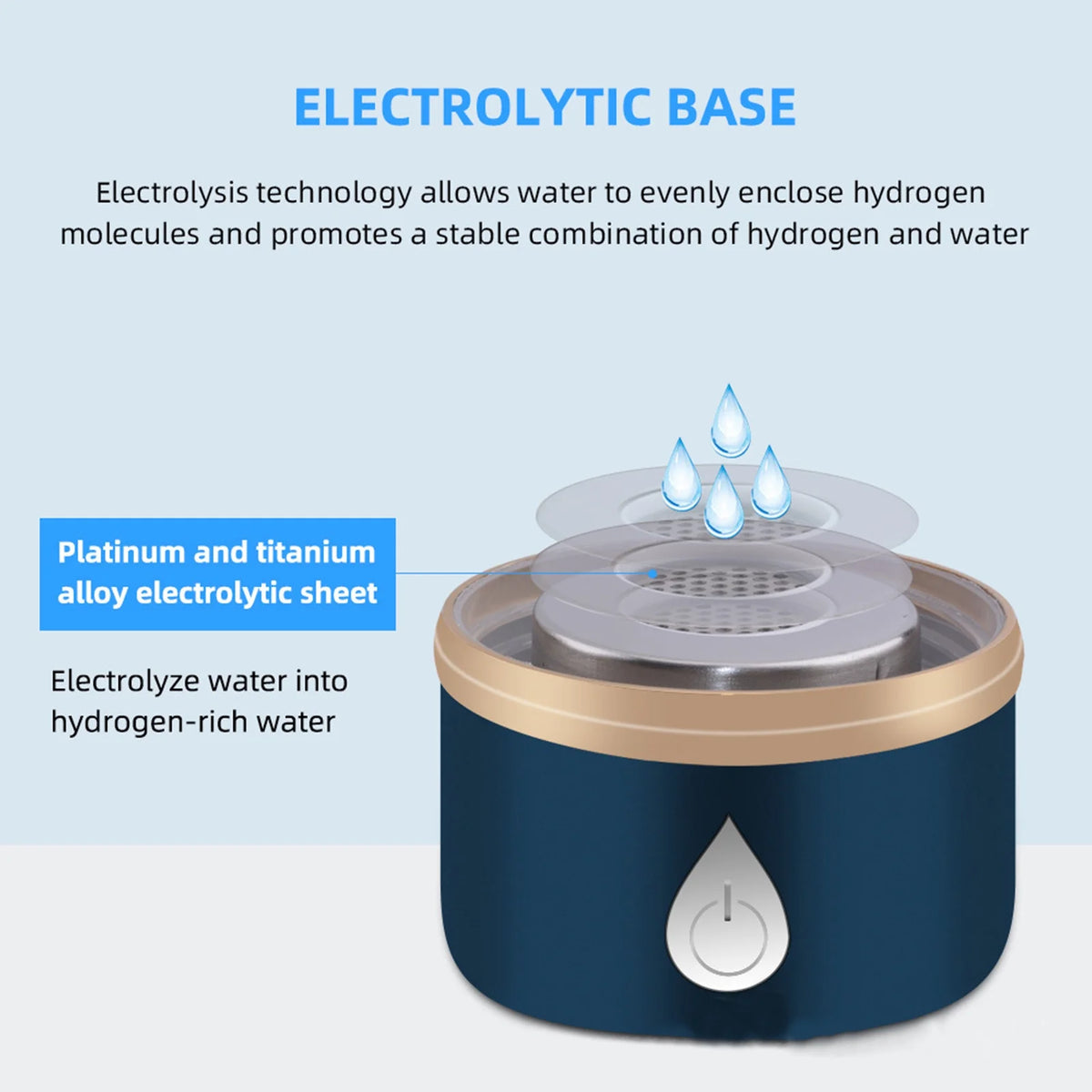 420ml Portable Hydrogen-Rich Generator Bottle Glass Cup P6410