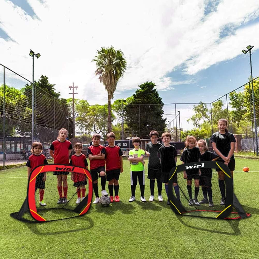 Red/Black Pop Up Soccer Goal Set with Carry Bag G72261