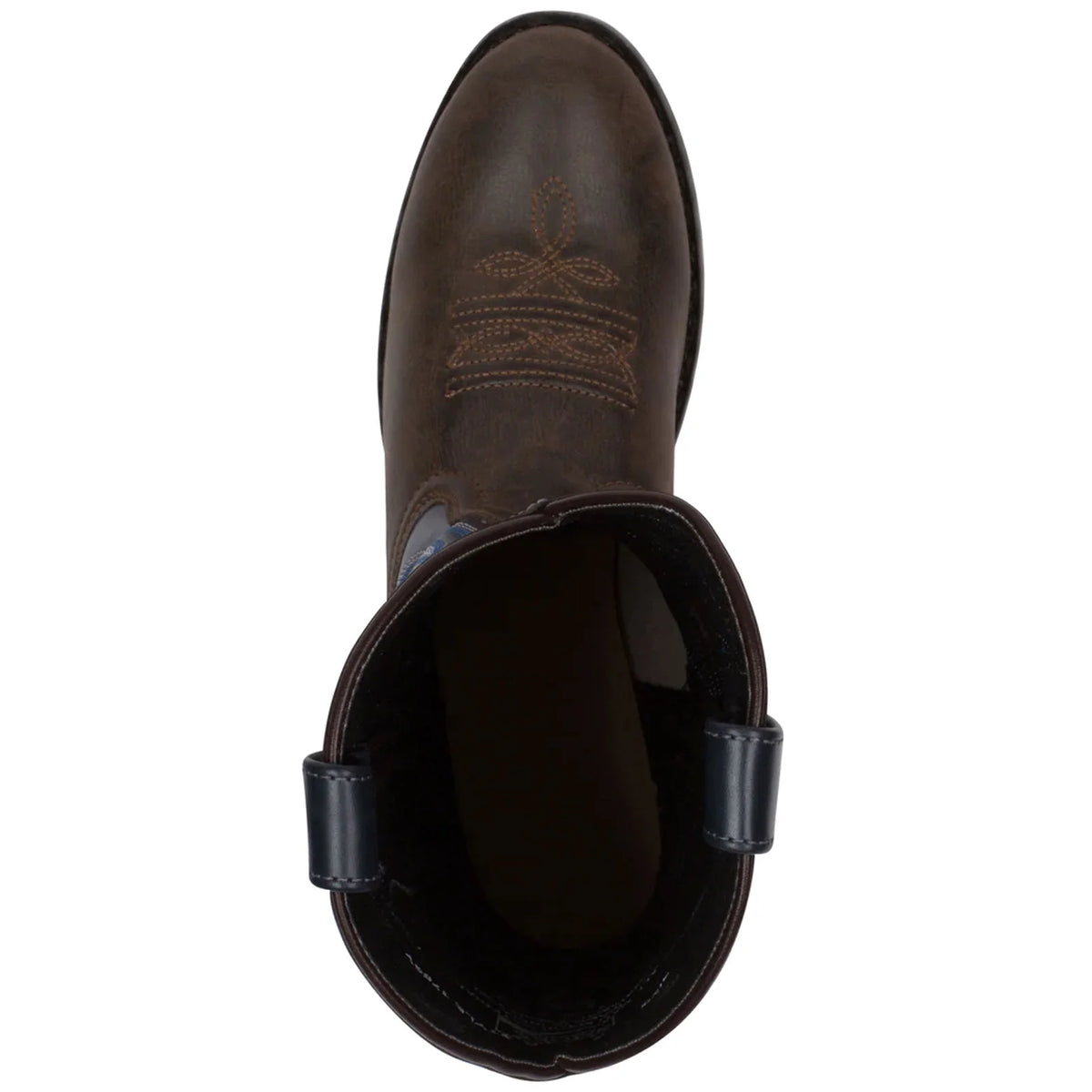 Brown/Navy Kids Western Boots C6309