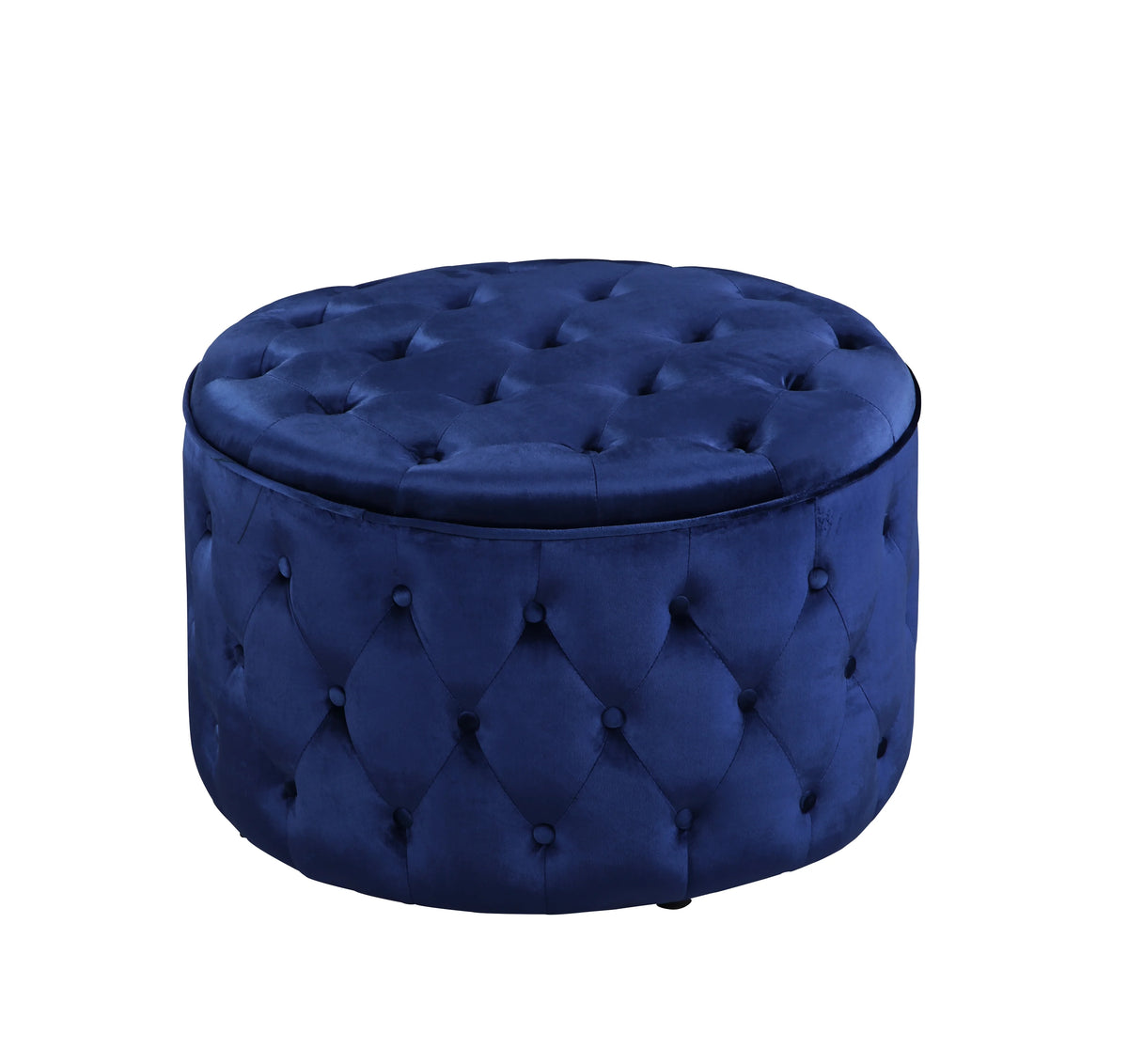 Round Velvet Ottoman Pouf H863
