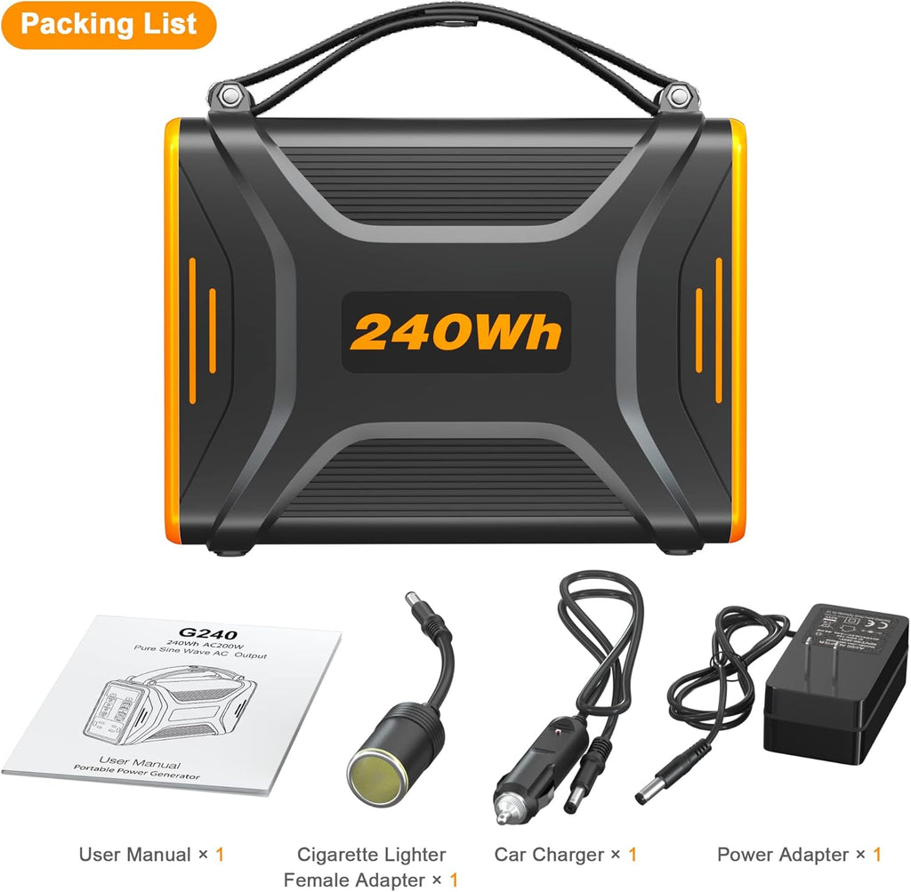 240Wh Peak 400W LiFePO4 Portable Power Station S79195