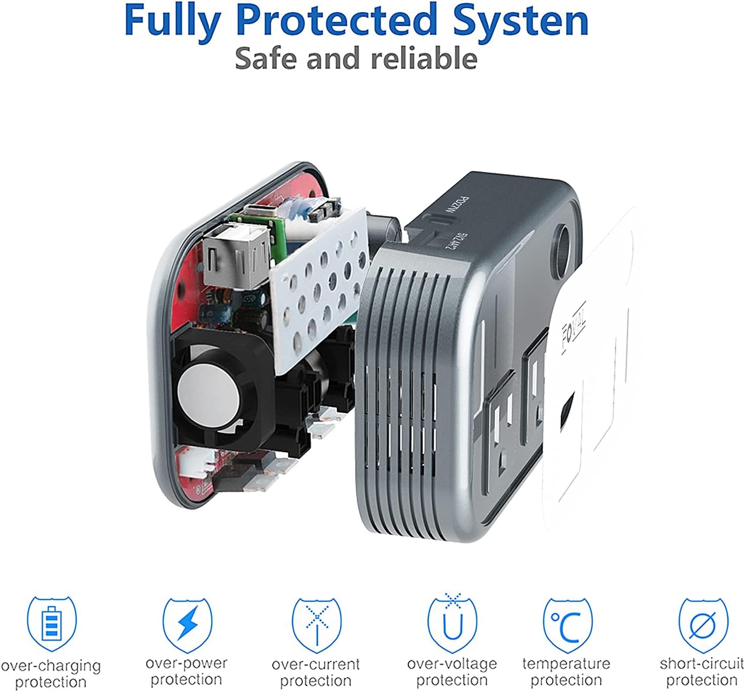 200W Car Power Inverter, DC 12V to AC 110V, Dual USB Ports, Pack of 2 E271