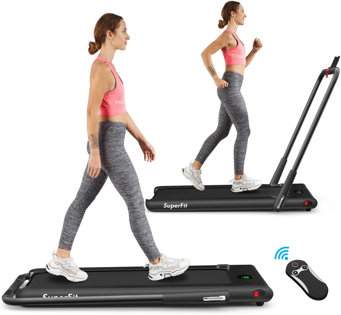 2 in 1 Folding Treadmill with APP Control and LED Display O863701