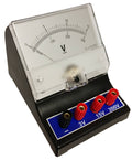 Analog DC Voltmeter, 0V to 3V, 0V to 15V, 0V to 300V, Case of 40, Black C607