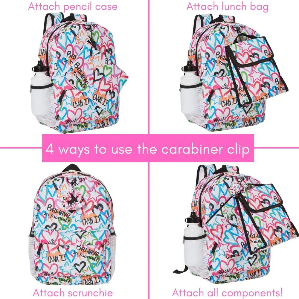 6 Piece Backpack Set with Lunch Box and Water Bottle P97854